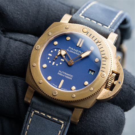 panerai blue bezel|panerai bronzo blu abisso review.